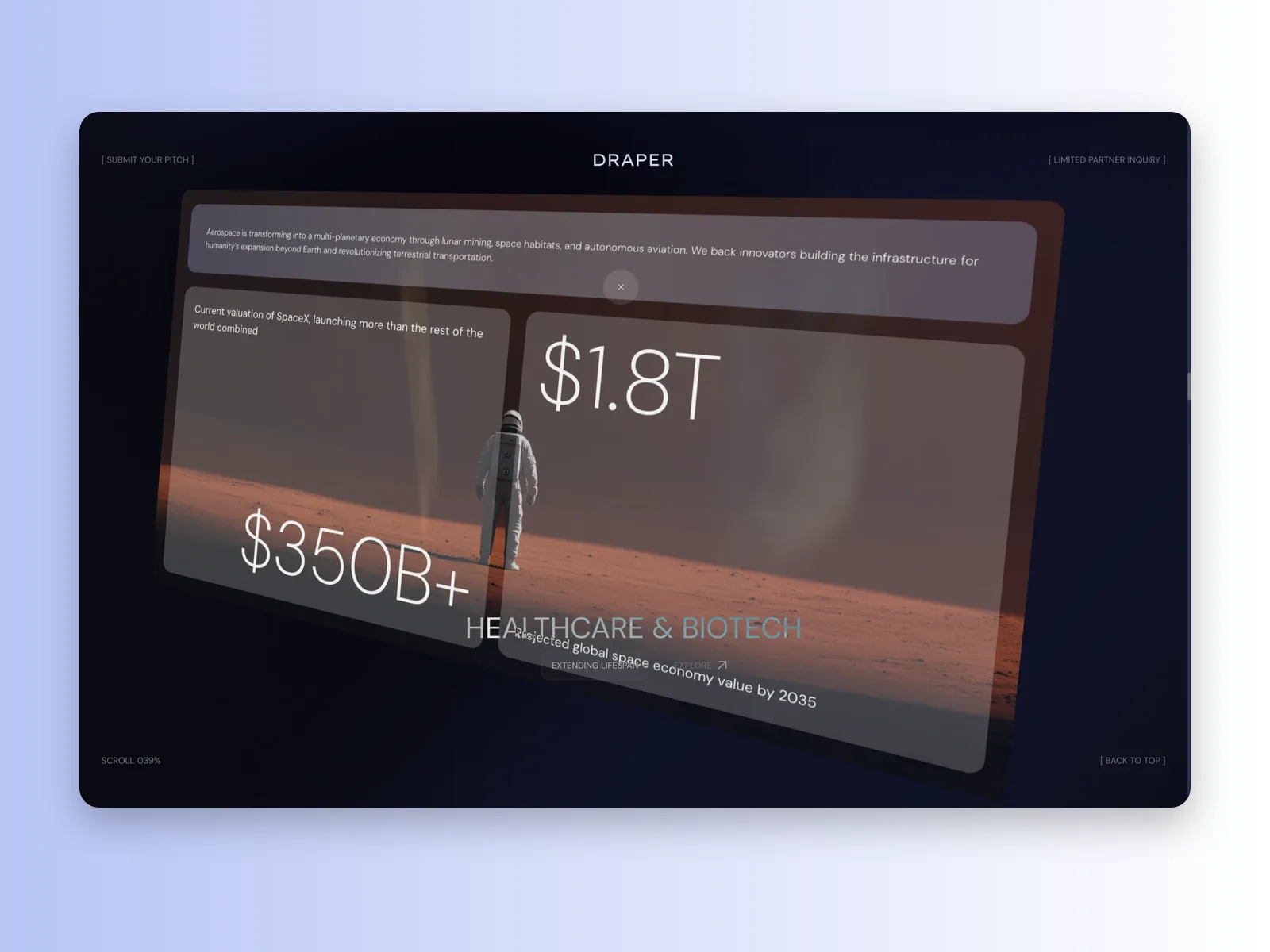 Draper Associates portfolio and investment thesis pages