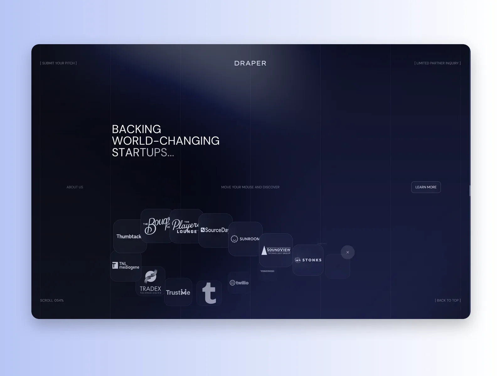 Draper Associates portfolio and investment thesis pages