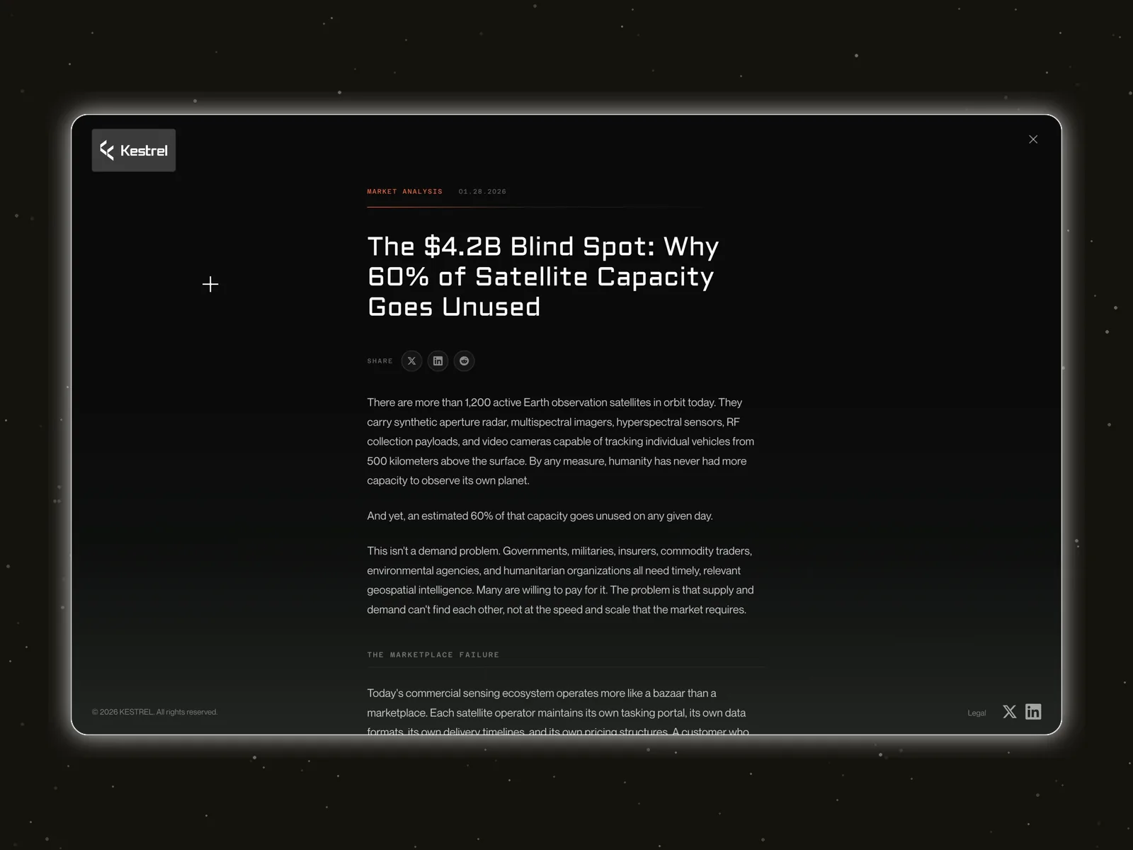 Kestrel Intelligence published research article