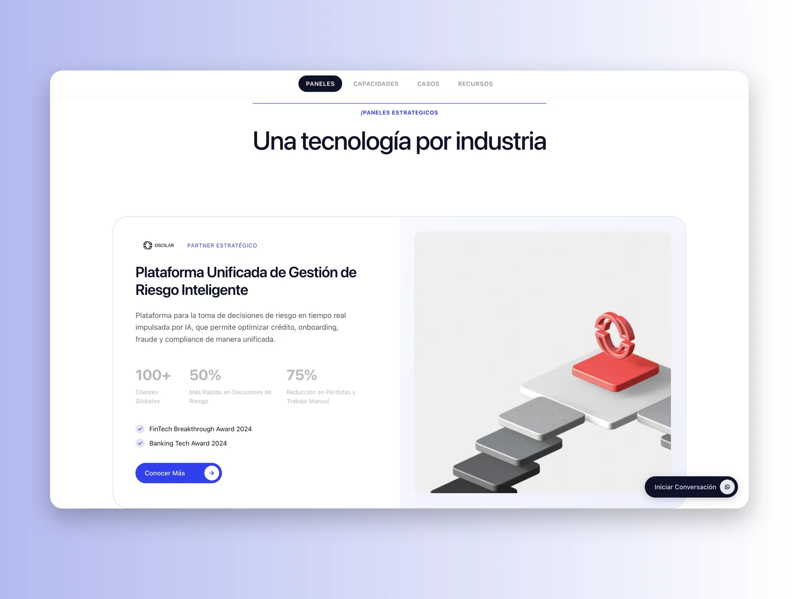 Nova Nexus Capital site navigation across Panels, Capabilities, Cases, and Resources