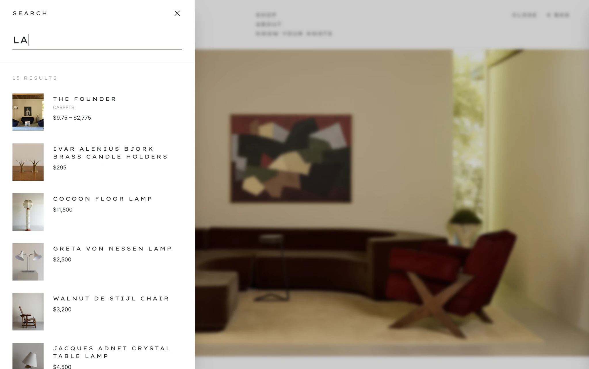 Custom Rug Configurator on Forma Strata with shape, size, and material selectors