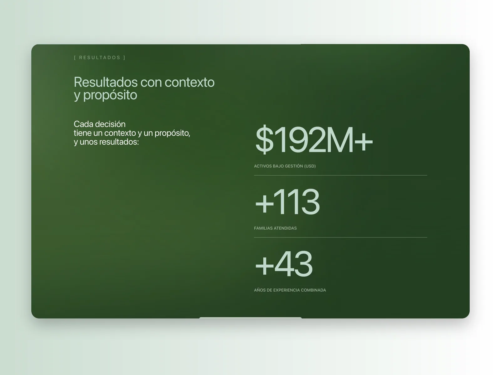 VyB Capital results section on the site